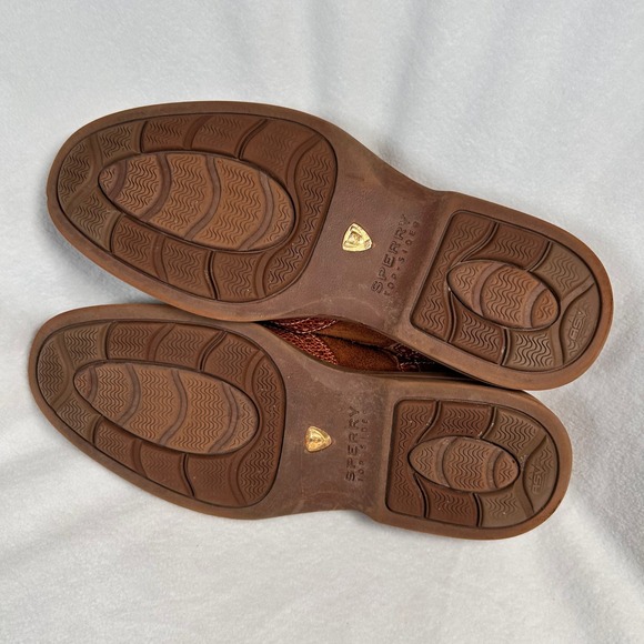 Sperry Gold Cup Bellingham Wingtip Derby Mens 7.5 M Brown Pebbled Leather Suede - Picture 9 of 12